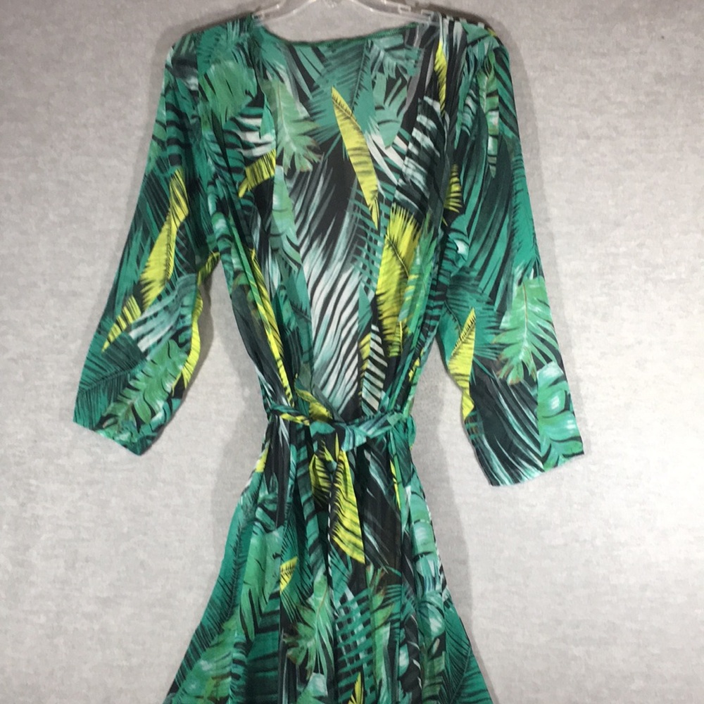 SHEIN CURVE Tropical Cruise Beachy Poolside Kimono St. Patrick’s Statement Piece